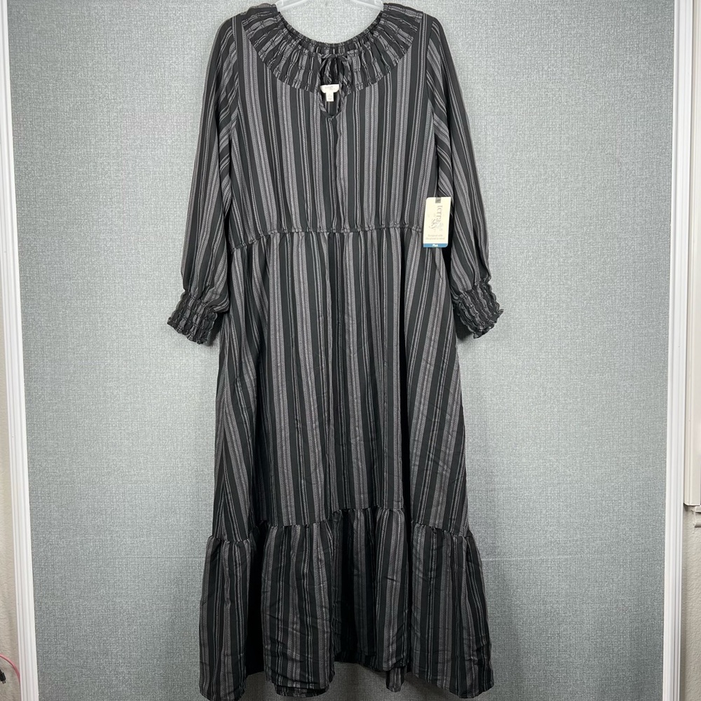 Terra Sky Dress 2X 20W 22W Plus size Maxi Striped New